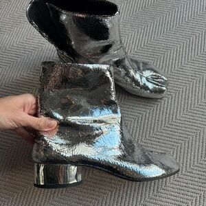 Maison Martin Margiela Metallic Silver Heeled Boots